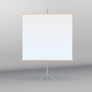 Rulo afiş ayağa izole temiz background13 üzerinde