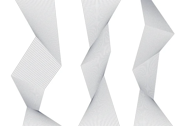 Elemento di design poligonale da molte linee parallele 09 — Vettoriale Stock