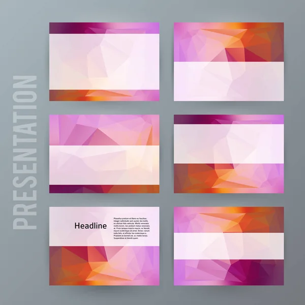 Horizontal banner hintergrund design element powerpoint precentat — Stockvektor