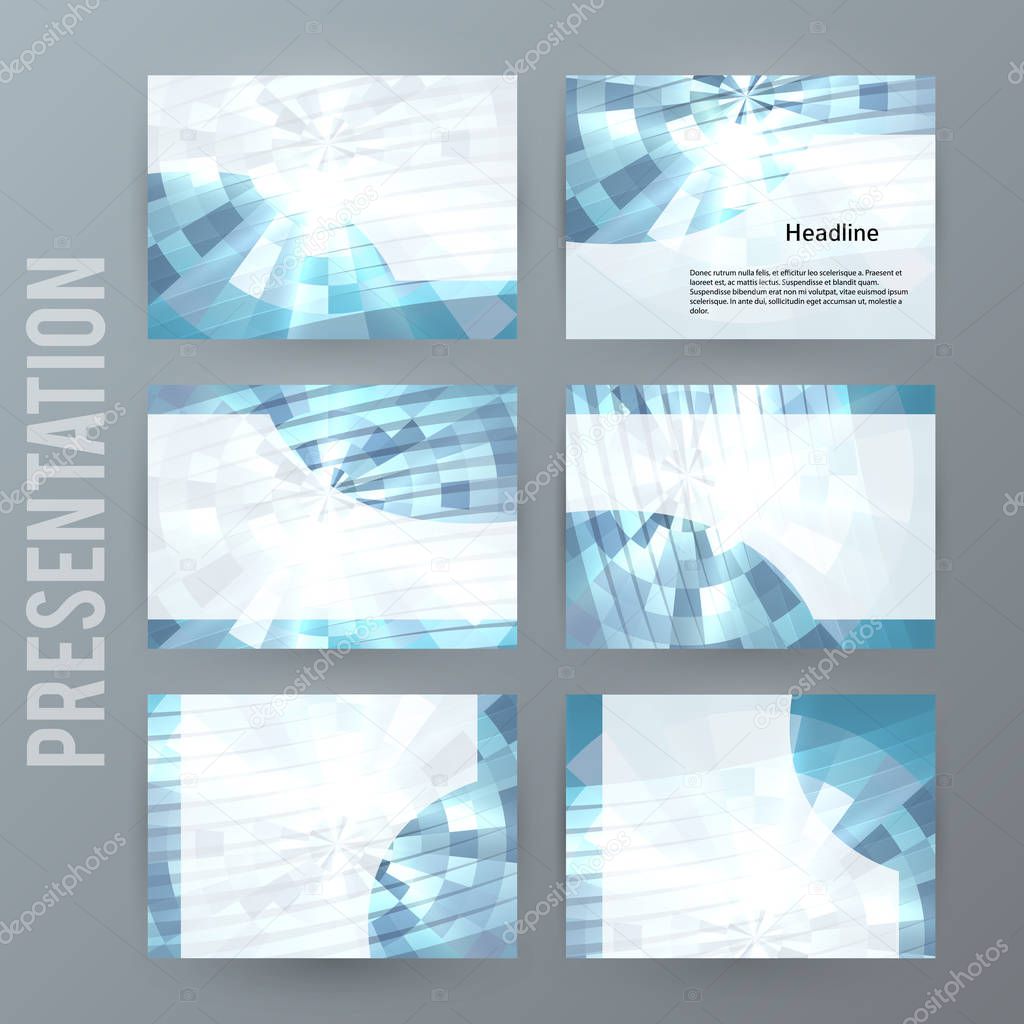 Metalic set presentation background modern blurry design18