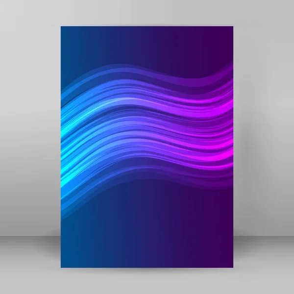 Farben abstrakter Hintergrund und Leuchtlichteffekt a4 brochure07 — Stockvektor