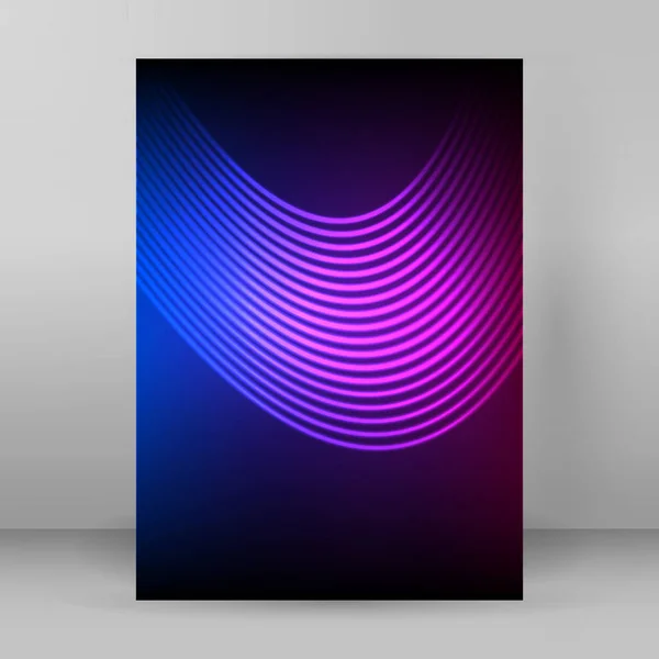 Farben abstrakter Hintergrund und Leuchtlichteffekt a4 brochure12 — Stockvektor