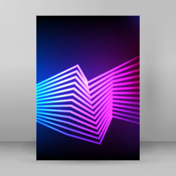 Colores abstracto backgroubnd resplandor luz efecto A4 brochure15 — Vector de stock