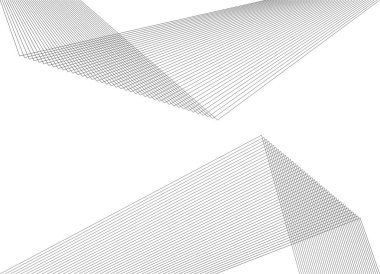 Tasarım öğesi poligonal birçok paralel lines32 üzerinden