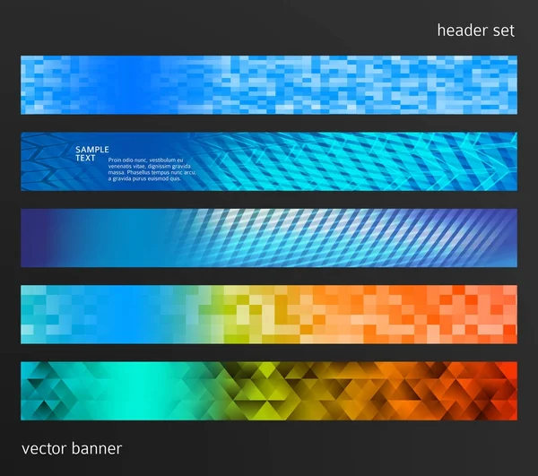 Design element hintergrund website header horizontal banner02 — Stockvektor