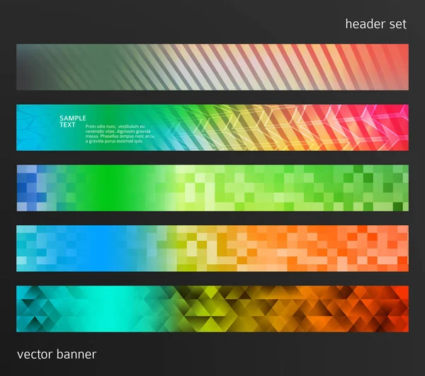 Design elemento fundo website cabeçalho horizontal banner03 — Vetor de Stock