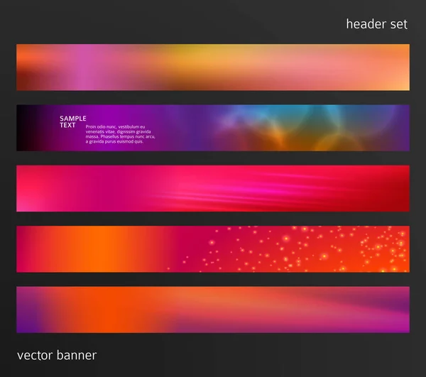 Design element background website header horizontal banner04 — Stock Vector