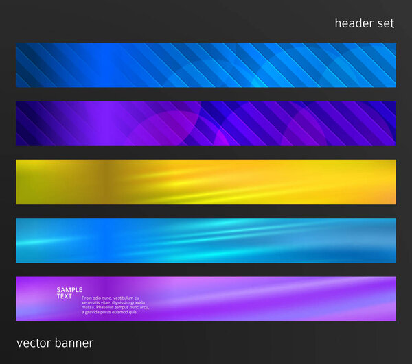 Заголовок сайта с элементами дизайна горизонтальный баннер 09
