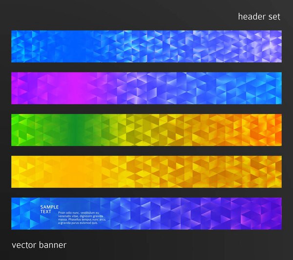Заголовок сайта с элементами дизайна горизонтальный баннер 12
