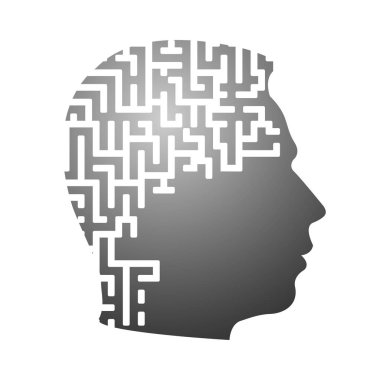 Siluet kafa adam psikoloji symbol02