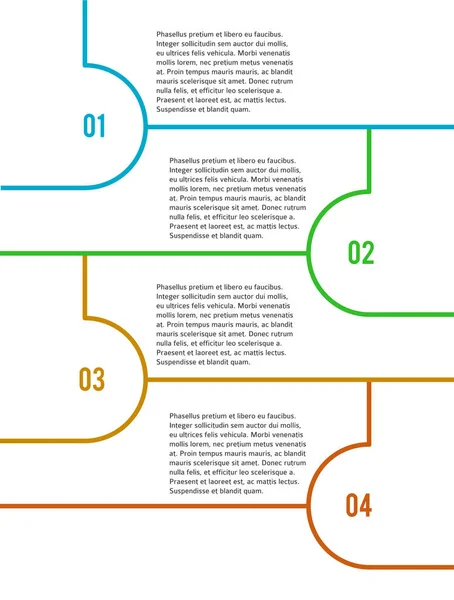 Infografía diseño elemento bucle estilo ad brochure02 — Vector de stock