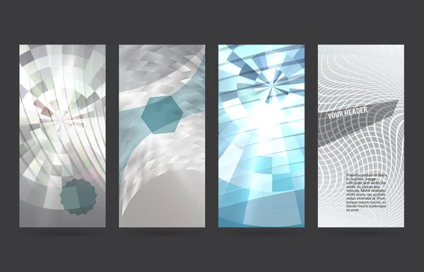 Set diseño portada páginas volante fondo resplandor luz metal04 — Vector de stock