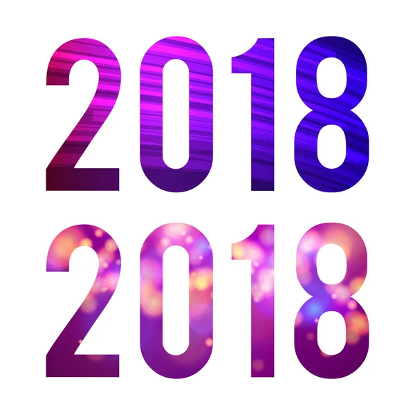 2018 yeni yıl basamak başlık calendar02 — Stok Vektör