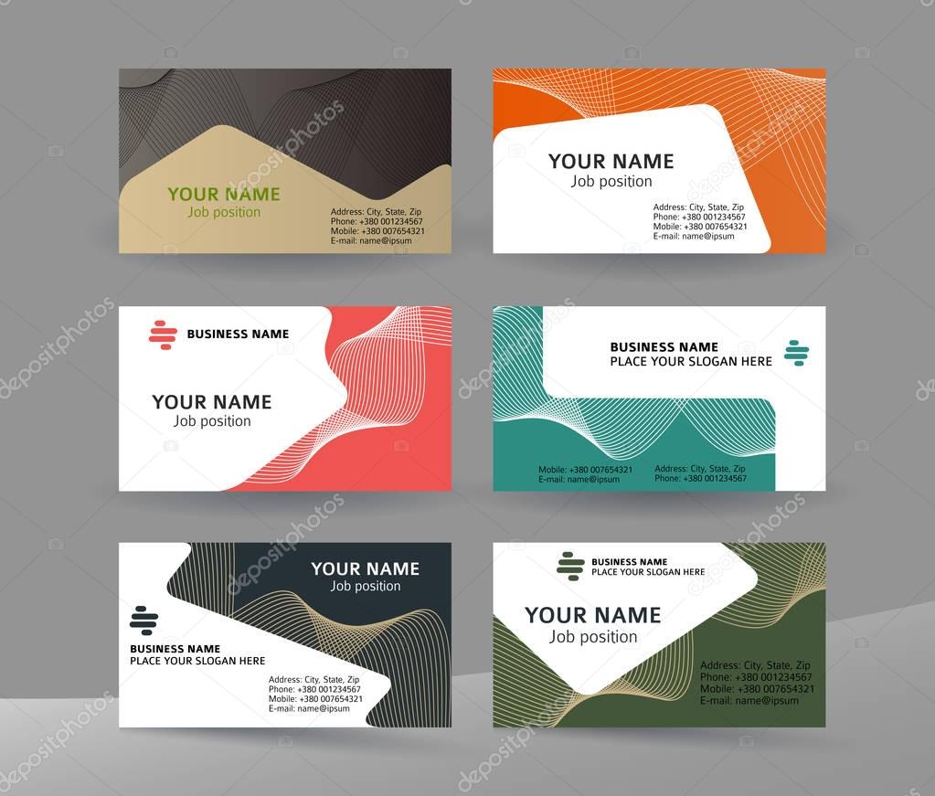 business card set background design for corporate style01