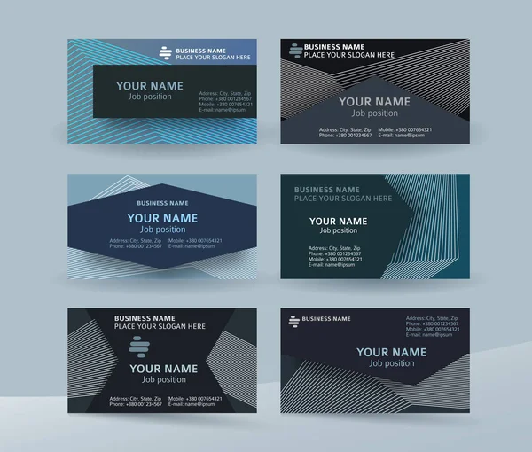 Set de cartes de visite fond design pour le style d'entreprise13 — Image vectorielle