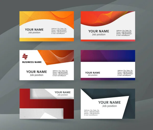Visitenkarten-Set Hintergrunddesign für Corporate Style16 — Stockvektor