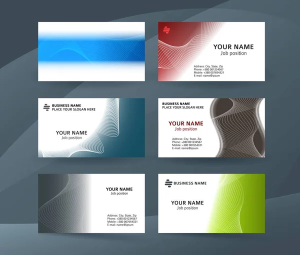 Set de cartes de visite fond design pour le style d'entreprise17 — Image vectorielle