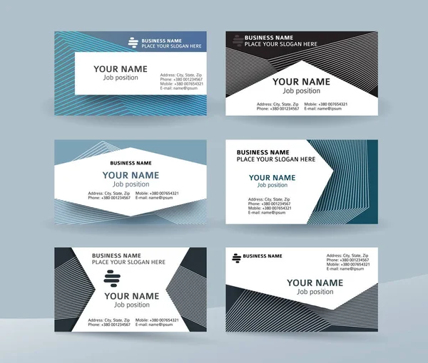 Visitenkarten-Set Hintergrunddesign für Corporate Style18 — Stockvektor