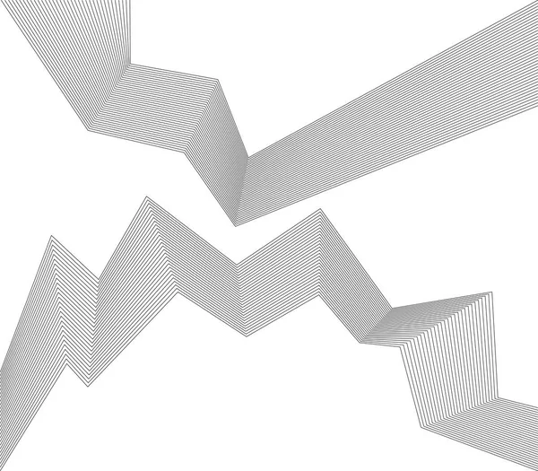Elemento de diseño muchas líneas paralelas poligonales desde01 — Vector de stock