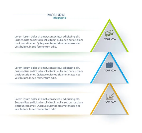Diseño moderno de la presentación del negocio del estilo de las infografías06 — Vector de stock