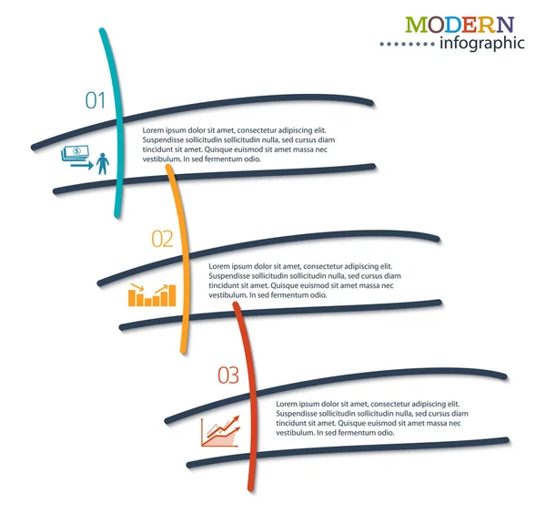 Moderne Infografik Stil Geschäftspräsentation design10 — Stockvektor