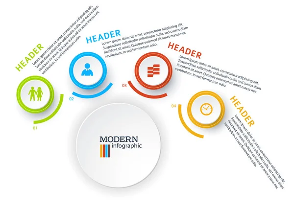 Design moderno per presentazioni aziendali in stile infografico34 — Vettoriale Stock