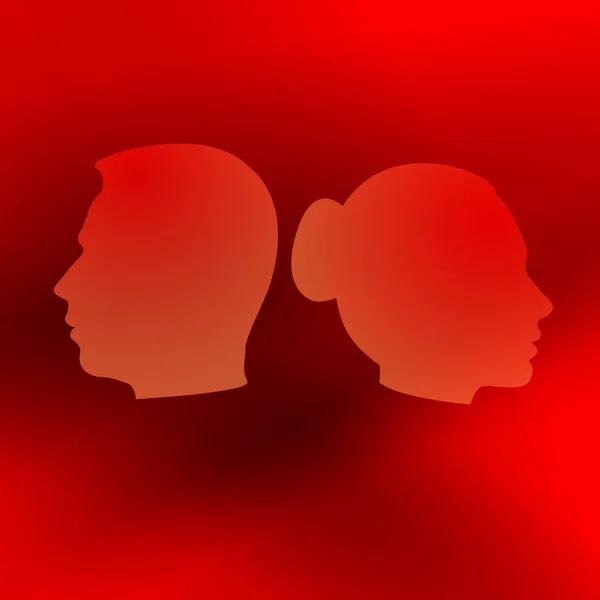 Psychologie ruzie man en vrouw relatie — Stockvector