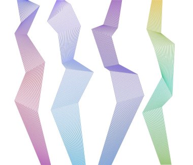 Tasarım öğesi birçok paralel çizgiler poligonal form16 hattı