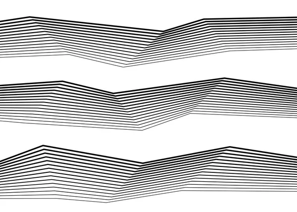 라인 디자인 요소 많은 병렬 라인 poligonal form18 — 스톡 벡터