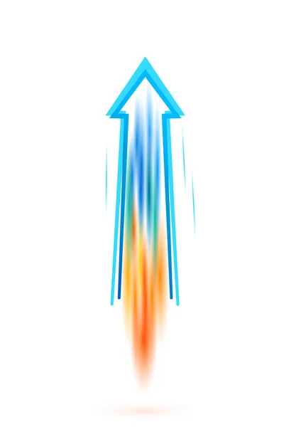 Современный шаблон логотипа с цветной стрелкой ракета 07 — стоковый вектор