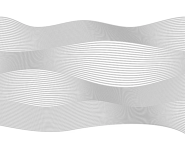Elemento Wave Design muchas líneas paralelas forma ondulada03 — Archivo Imágenes Vectoriales
