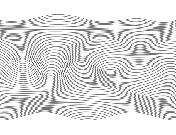 Wave Design elem sok párhuzamos vonalak hullámos form04 — Stock Vector