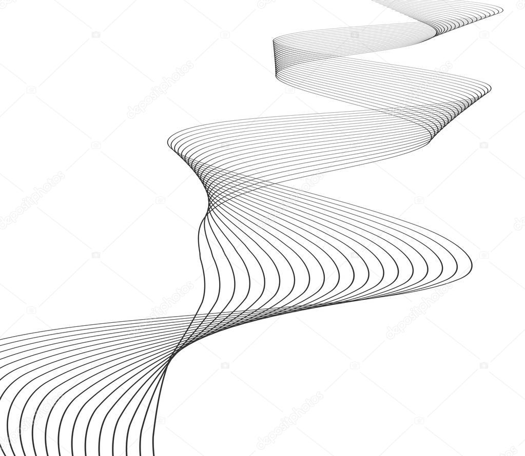 Wave Design element many parallel lines wavy form28