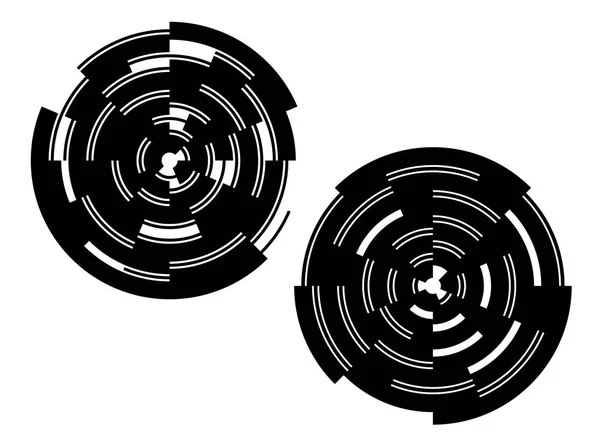 Designelement Kreisförmiger Zieleffekt auf weißem Hintergrund 06 — Stockvektor