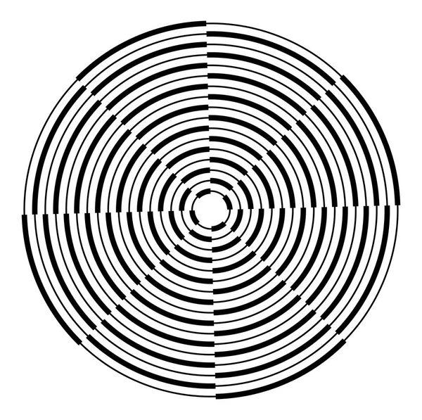 Designelement Kreisförmiger Zieleffekt auf weißem Hintergrund 08 — Stockvektor