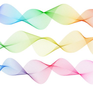 Tasarım öğesi dalga birçok paralel çizgiler dalgalı form03