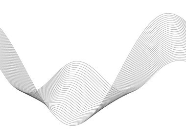 Tasarım öğesi dalga birçok paralel çizgiler dalgalı form30