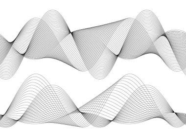 Tasarım öğesi dalga birçok paralel çizgiler dalgalı form31