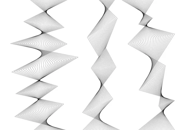 Elemento de diseño Piligonal muchas líneas paralelas forma ondulada07 — Archivo Imágenes Vectoriales