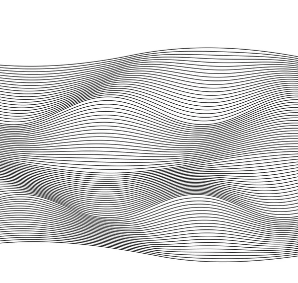 Elemento di design Onda molte linee parallele forma ondulata14 — Vettoriale Stock