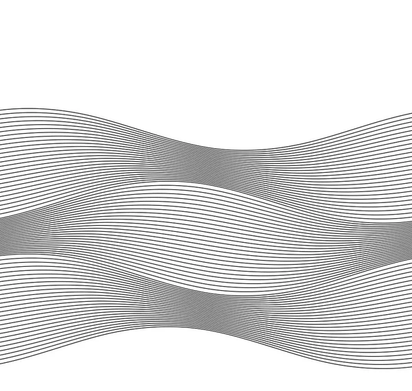 Элемент дизайна Волна много параллельных линий волнистая форма 15 — стоковый вектор