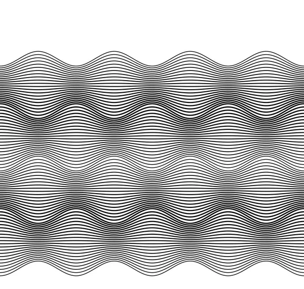 多くの平行な線分波状 form23 波のデザイン要素 — ストックベクタ