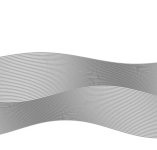 多くの平行な線分波状 form25 波のデザイン要素 — ストックベクタ