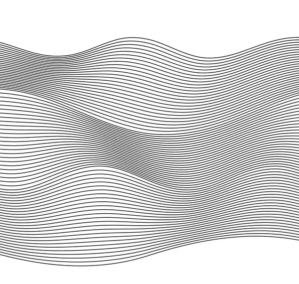 Элемент дизайна Волна много параллельных линий волнистая форма 27 — стоковый вектор
