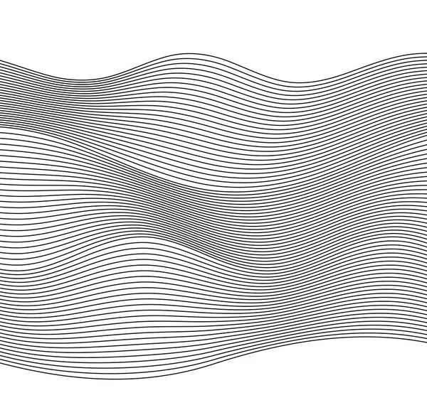디자인 요소 파도 많은 병렬 라인 웨이브 form27 — 스톡 벡터