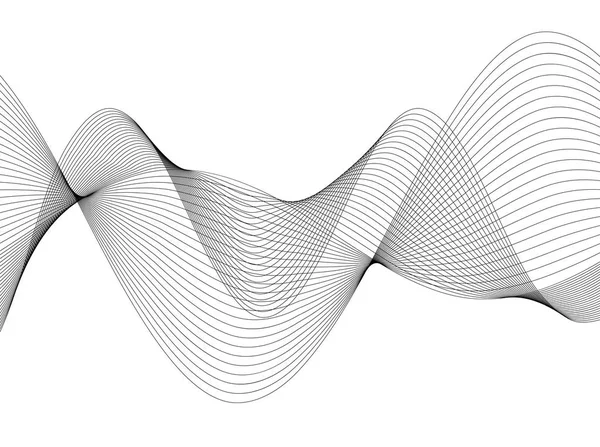 Элемент дизайна Волна много параллельных линий волнистая форма 29 — стоковый вектор