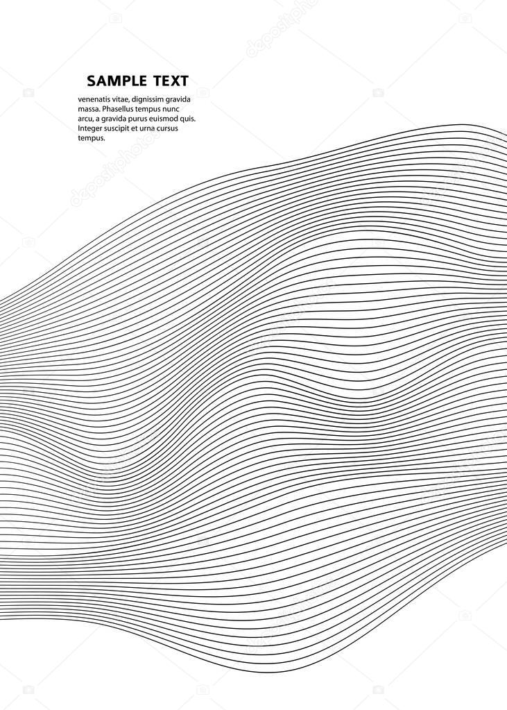 Design element Wave many parallel lines wavy form13