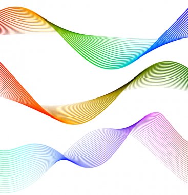 Tasarım öğesi dalga birçok paralel çizgiler thick0 için ince dalgalı