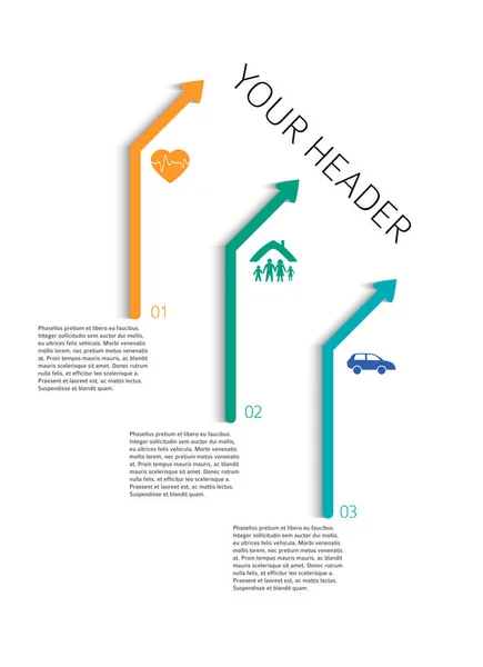 Moderne Design stijl infographic sjabloon verschillende soorten insu — Stockvector