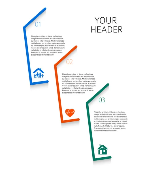 Nowoczesny Design w stylu infografikę szablonu różne rodzaje ubezpie — Wektor stockowy